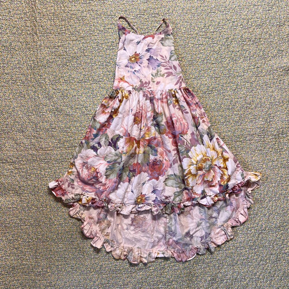 GIRLS SPRING FLORAL CRISS CROSS BACK DRESS SIZE 8/9